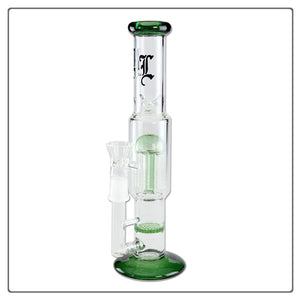 Black Leaf 6 Arm Honeycomb Tree Percolator Ice Bong