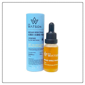 Dr Watson 2000mg CBD + CBG Broad Spectrum Oil 20ml - Unwind