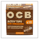 OCB Activ Tips Unbleached 7mm Charcoal Filters