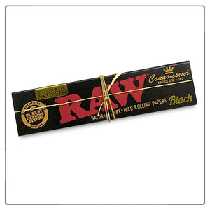 RAW Black Kingsize Slim Connoisseur Rolling Papers