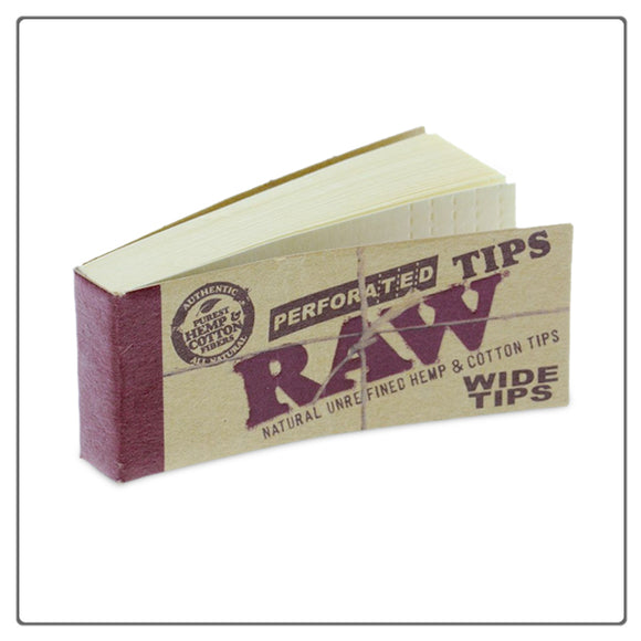 RAW Perforated Wide Roach Card Tips